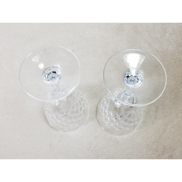 Cristal D' Arques Durand Dauphine Crystal Wine Water Goblets Glasses x2 Vintage - Picture 13 of 14
